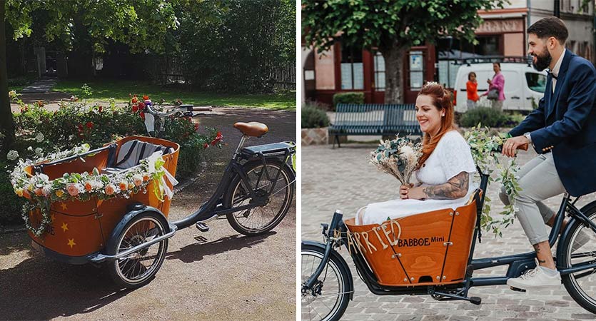 Mariage vÃ©lo cargo