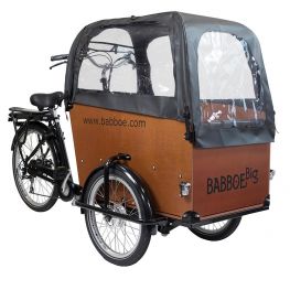 Housse de pluie noire pour coffre de biporteur court Bakfiets