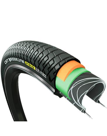 CST pneu de vÃ©lo Brooklyn PRO 26 inch 2.15 55-559 noir